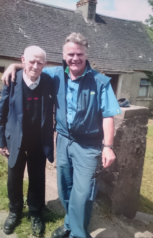 The late Jimmy Murphy of Glenkeen with former postman Michael Revins. Photo taken circa 10 years ago.
