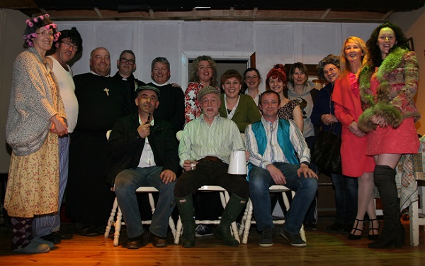 Most of the cast of John B. Keane's play ' The Chastitute ' which will be staged in the Marion Hall , Borrisoleigh , on this Friday and Saturday ,15th and 16th April at 7.45 pm.