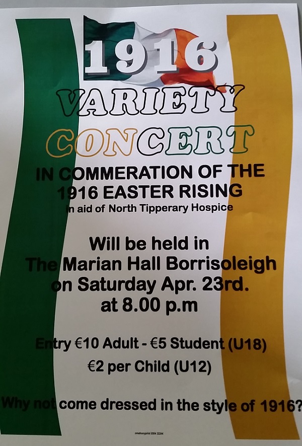 variety concert 1916 Borrisoleigh