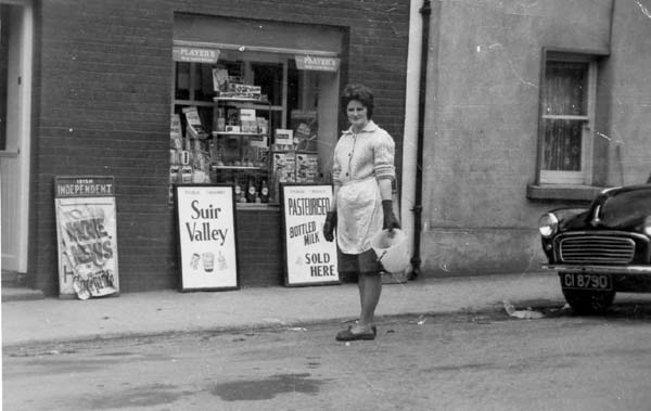 Maeve Murray outside Murray's Shop on Main Street