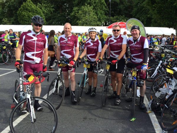 Jimmy Stapleton, Tom McGrath, Marie McGrath, Cormac O'Connell and Ruairí O'Connell completed the 180k Ring of Kerry Charity Cycle on July 2nd last