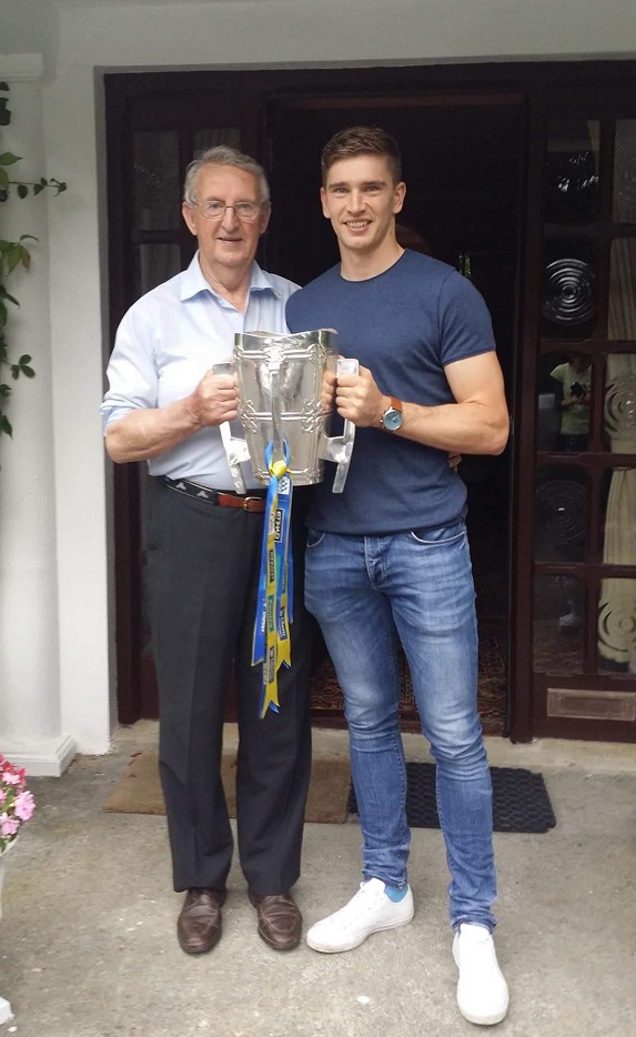 Winning Captains. Brendan Maher visited Jimmy Finn at his home today with the Liam McCarthy Cup. Jimmy captained Tipperary to victory in 1951 at the age of 19.
