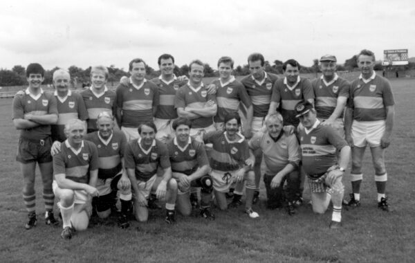 Jimmy Magee All Stars - Fundraising Event 1980s Back: Joe Hayes, Seamus Hynes, Aidan Ryan, Michael Smith, Ken Hogan, Bobby Ryan, Conor Stakelum, Declan Carr, Michael Lowry, Matt Stapleton and Jimmy Finn Front: Rev. George Burke, John McGrath, Mick Cowan, Pat Fox, Micky Patterson, Liam Devaney, Sean Kenny